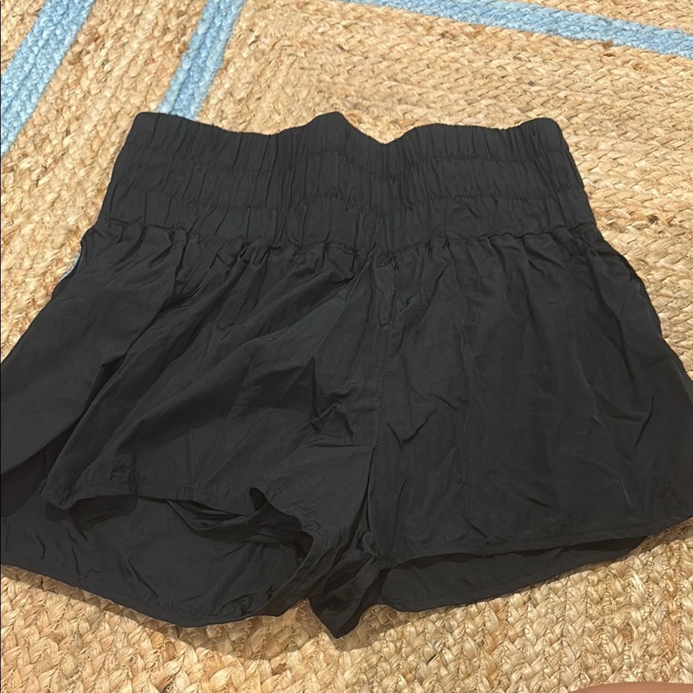 Women’s Black Smocked Waist Shorts